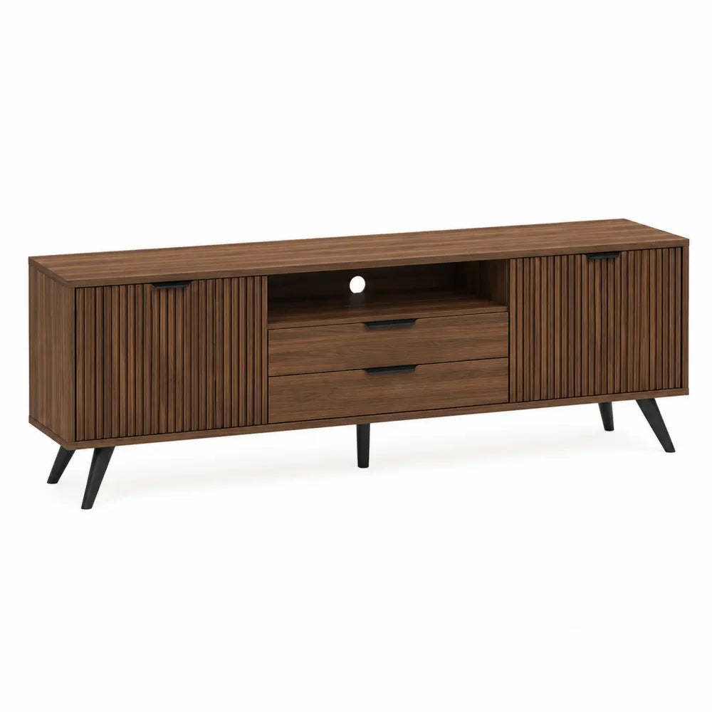 Szafka RTV z płyty MDF z okleiną Orzech 180x40x50 cm