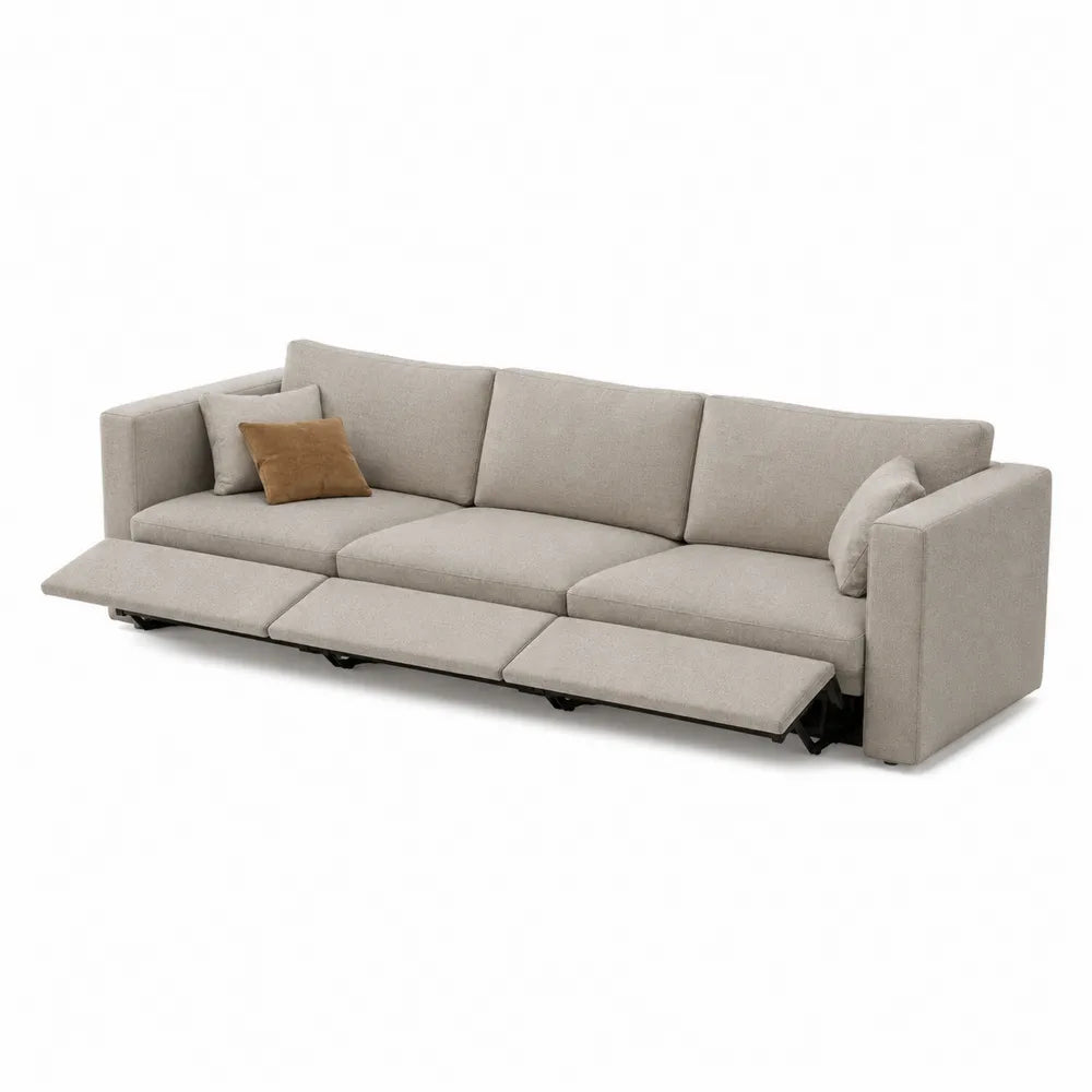 Sofa rozkładana tkaninowa Beżowa 300x100x75 cm