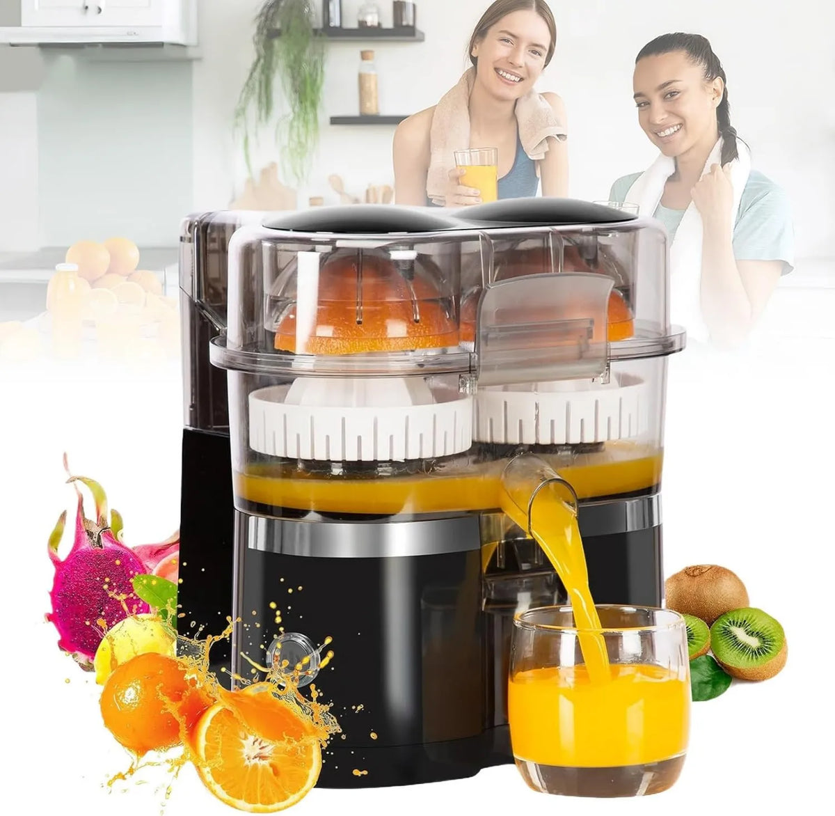 Générique, Wyciąg z soku, zielony, 500 Ml, prasy cytrusowe i ekstraktor, Citrus prasy Elektryczny podwójny głowy
