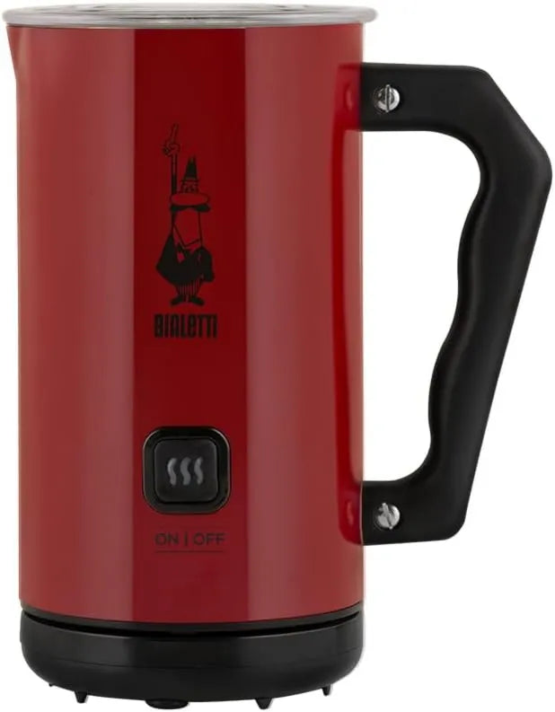 Bialetti spieniacz do mleka, Mchy mleczne, emulgator mleka, czerwony, pojemność 150 ml Cappuccino lub 300 ml Mleko gorące