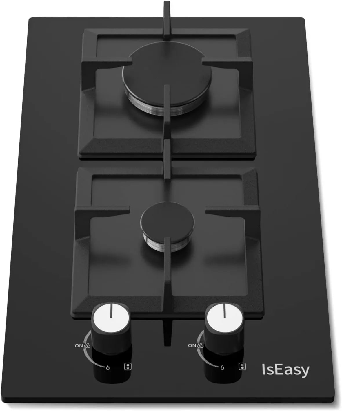IsEasy płyta grzewcza, Grill, Grill z żeliwa, Grill z gazowym płytem do gotowania, Grill czarny, Grill z czcionką