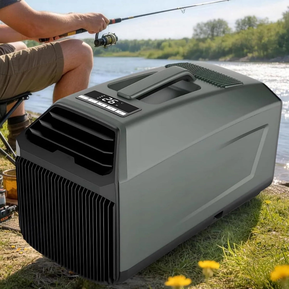 MESCXTY klimatyzator przenośny, 1500 W, ciche, kemping, cicha Klimatyzator dla małych pokoi, nisza zwierzęca 1500 W