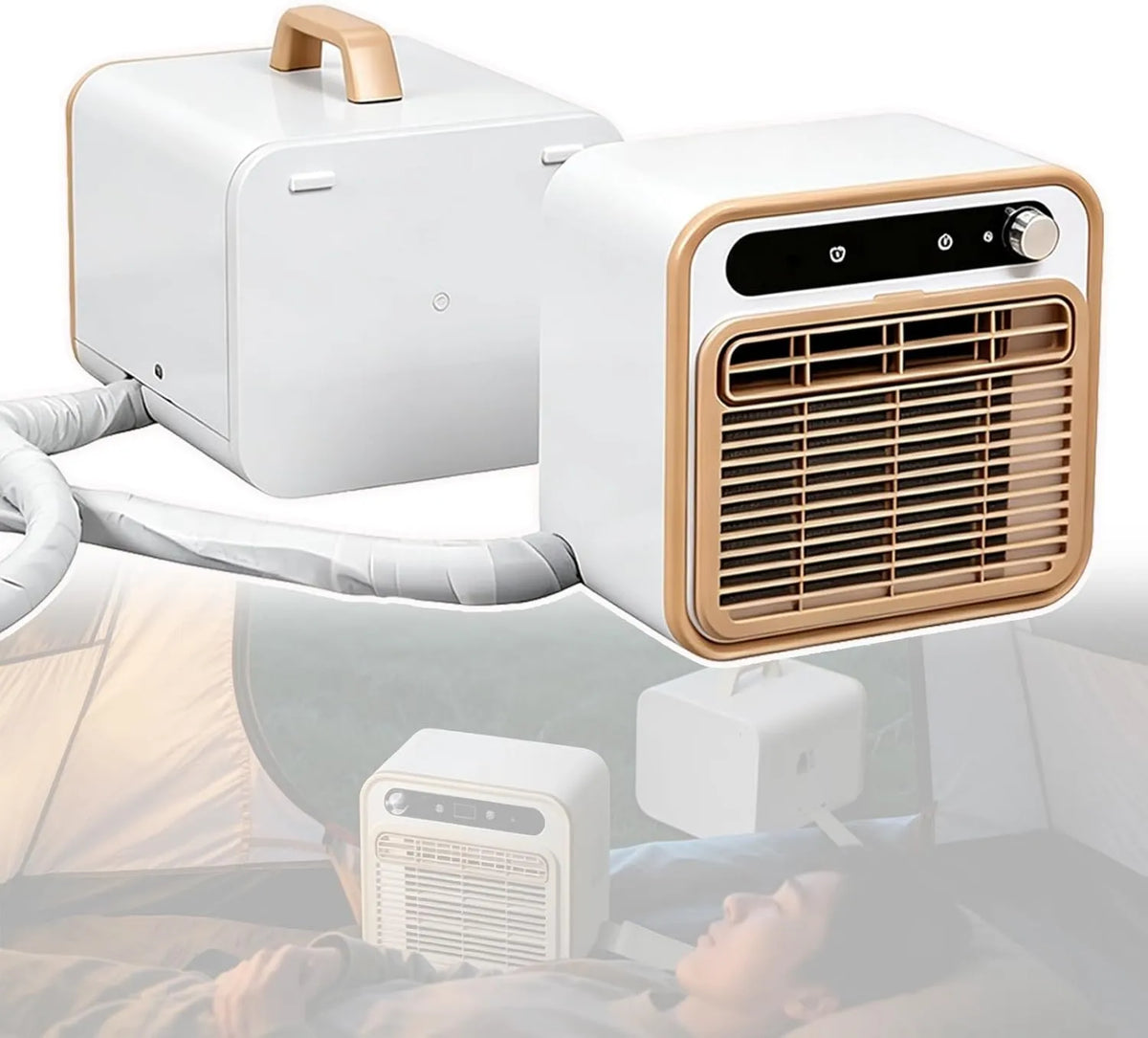 Generic klimatyzator split, Klimatyzator przenośny, 40 dB, dotykowe, minutnik, WiFi, tłumik, kemping, ciche WiFi 40 dB dla przyczep kempingowych