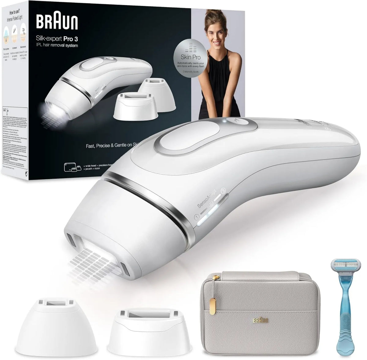 Braun depilator IPL, PL3221 damskie aparaty do usuwania włosów, usuwanie włosów, golarka, biały, Dom