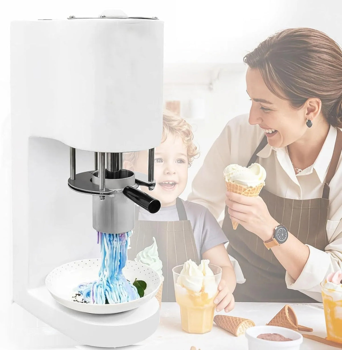 ZYLDDS, kostkarka do lodu, kostkarka do lodu i sorbetu, 80 W, 30 l / h, profesjonalny, do domu