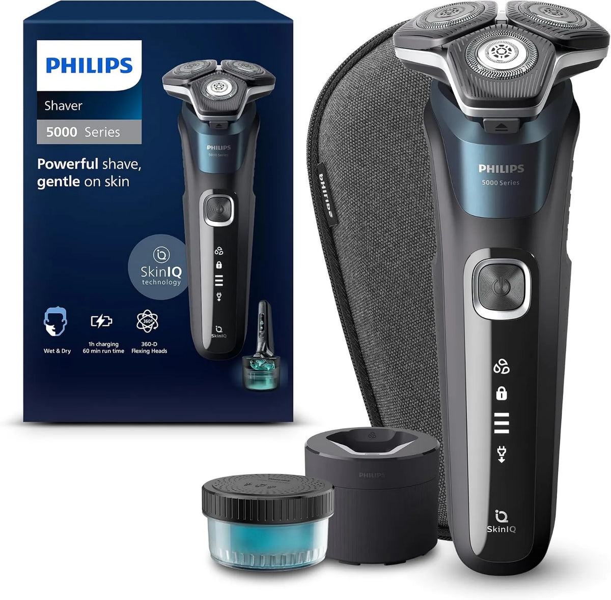 PHILIPS, Series 5000 S5889 / 50 do pobrania, Golarka, Płyta IPS, niebieski S5889/50