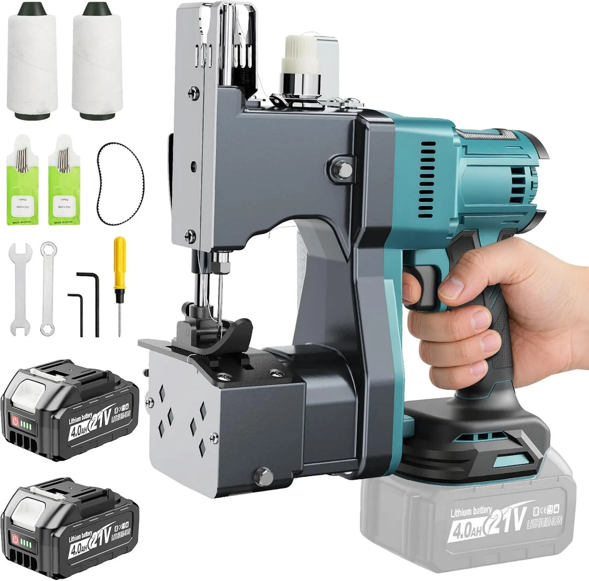 Yofuly, Makita Maszyna do szycia, Bateria, Przenośne, Elektryczna Maszyna do szycia, 18 V, do worków / Tissu / Riz / Papier