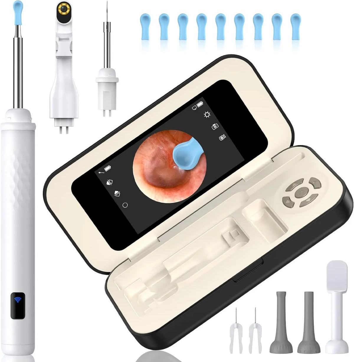 Earglow, HD 3 Czyściciel, Kamera, Płyta IPS, Otoskop Uszy z ekranem IPS