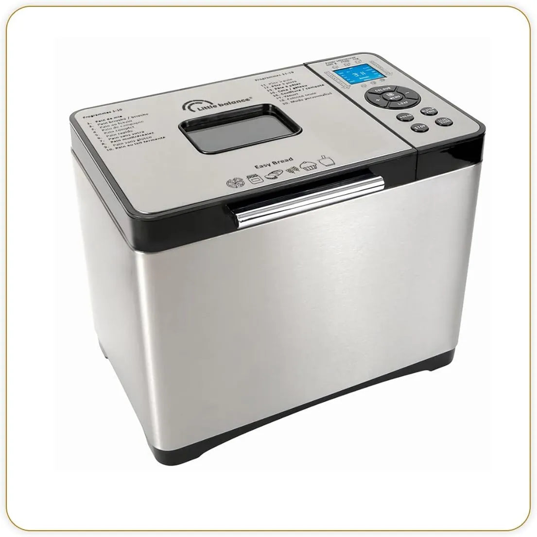 LITTLE BALANCE, Chleb, 19 programów, Chleb do produkcji, stal nierdzewna, Małe wyważenie 8398 Łatwy chleb, Wszystkie stali, Do 1 kg