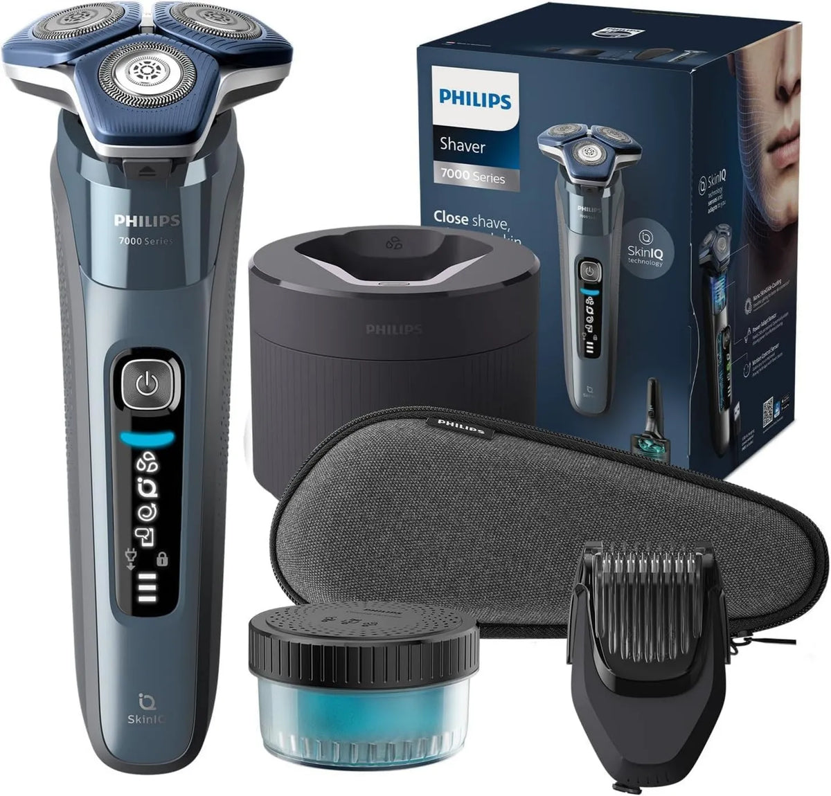 PHILIPS, Series 7000 S7882 / 54 retractable, Shaver, IPS płytka, niebieski S7882/54