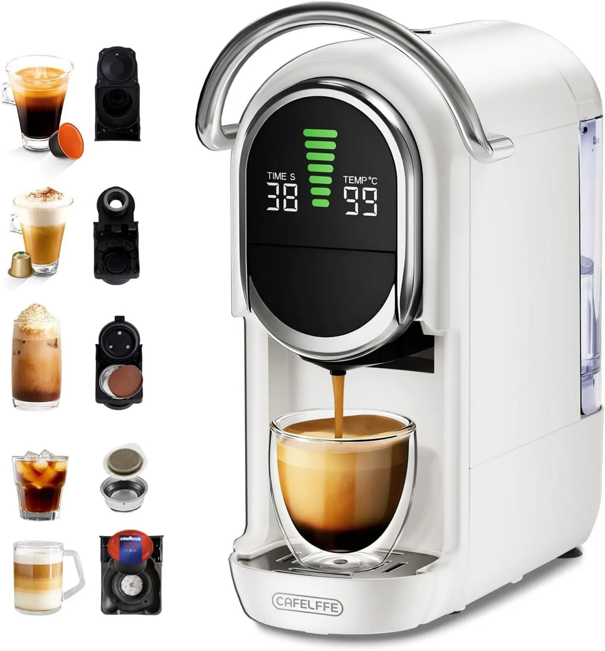 Cafelffe, MK- 609S Kawiarnia, ekspres do kawy, 1450 W, 7 rozmiarów, CAFEFLFFE MK-609S