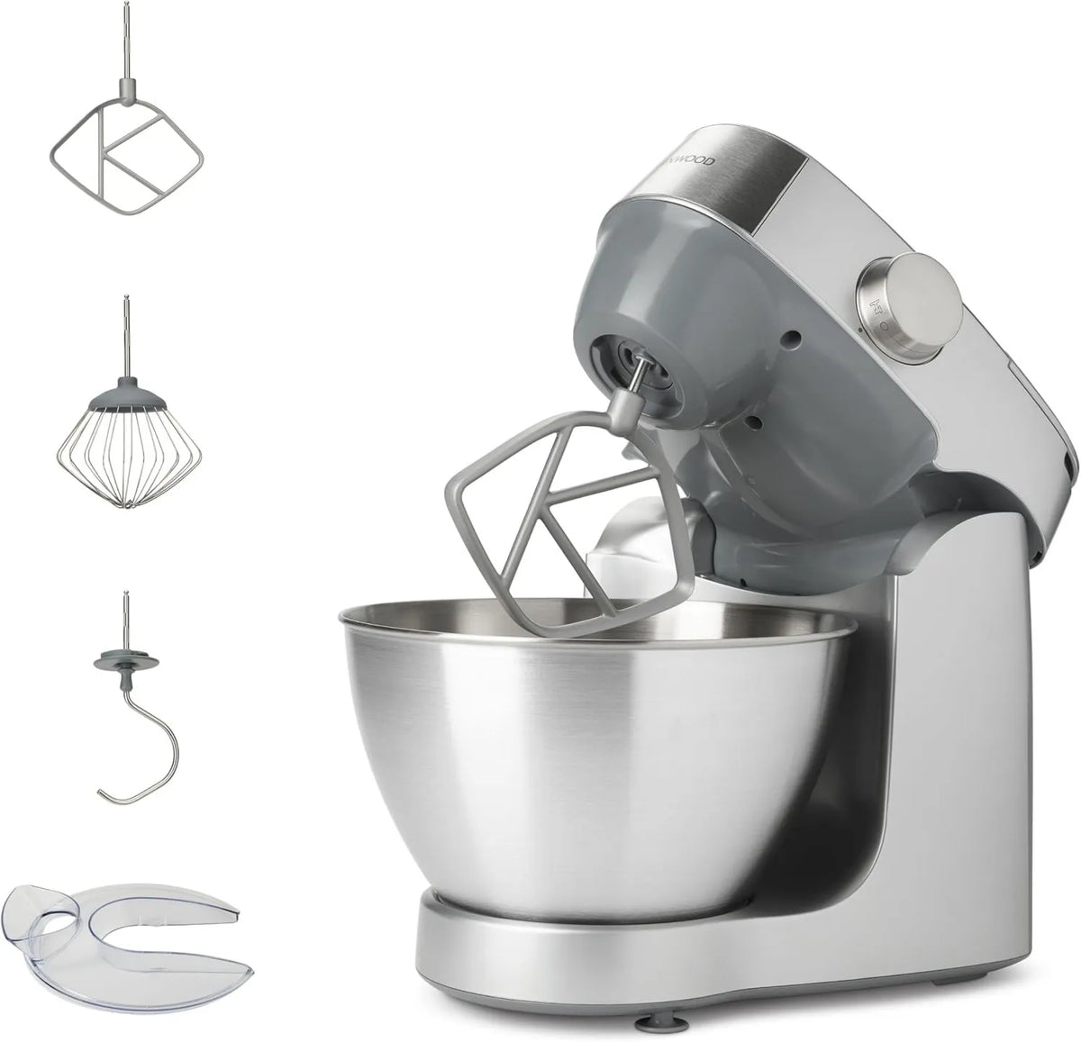 Kenwood KHC29.A0SI mikser planetarny, 4,3 l, 1000 W, Prospero+ mikser planetarny Prospero+, duża miska ze stali 4,3 l, system bezpieczeństwa