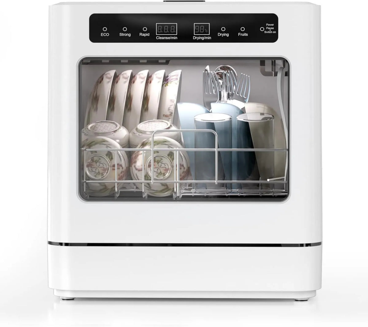 FUROMG zmywarka przenośna, Zmywarka, 6 l, 800 W, 6 programów, przenośny, duży zbiornik, idealne