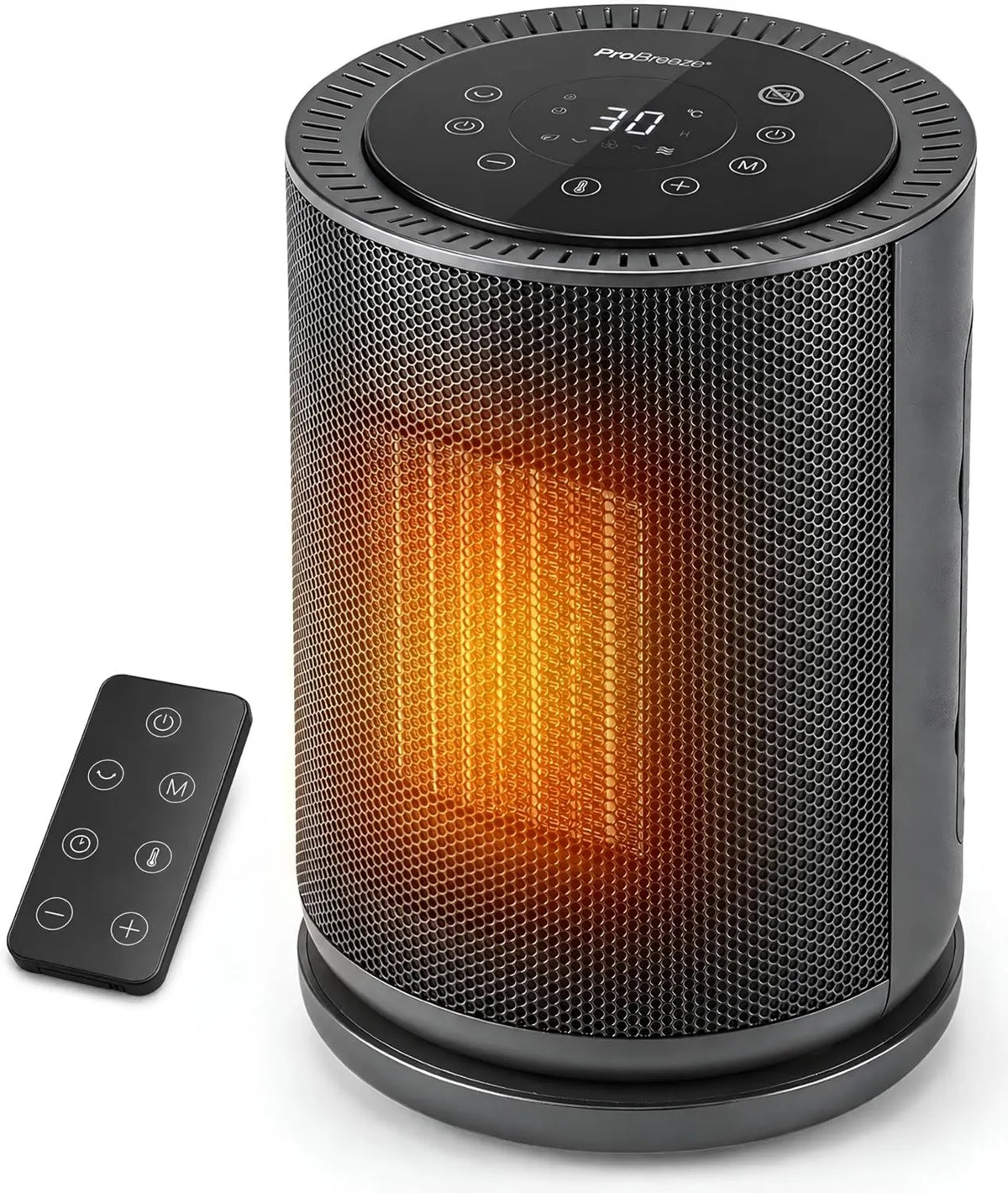 Pro Breeze, 2- in-1, 1800 W, dotyk, Termostat Eco 2-en-1, tłumik, Cichy ekran taktyczny dla pokoju i biura
