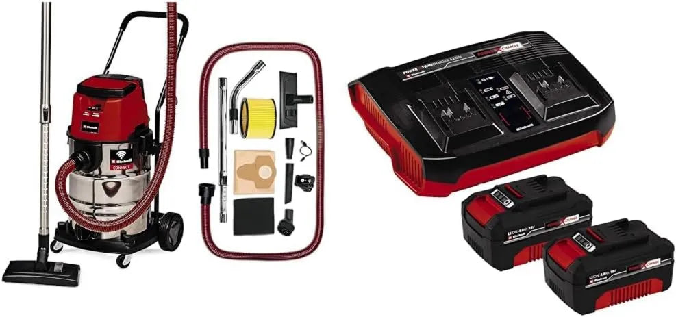 Einhell, VC 36 Odkurzacz, 36 V, Boost, Twincharger i 2 Baterie 4.0Ah, ECO / BOOST