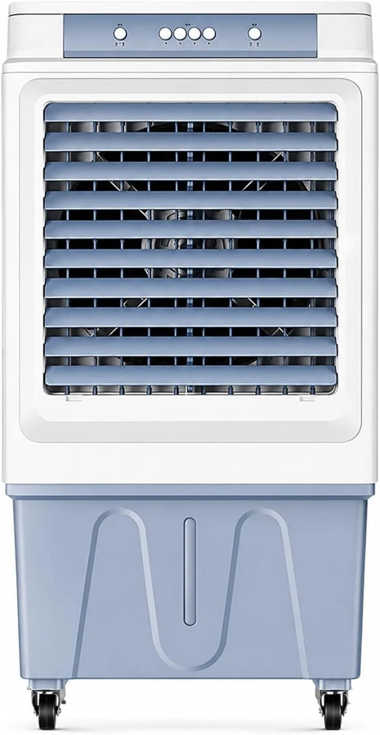 WNGJZZYC klimatyzator przenośny, Odświeżacz powietrza, 50 l, na zewnątrz, przemysłowy, 3 prędkości, oscylacja, duży zbiornik, profesjonalny, 4 opakowania na lód i koła, 120