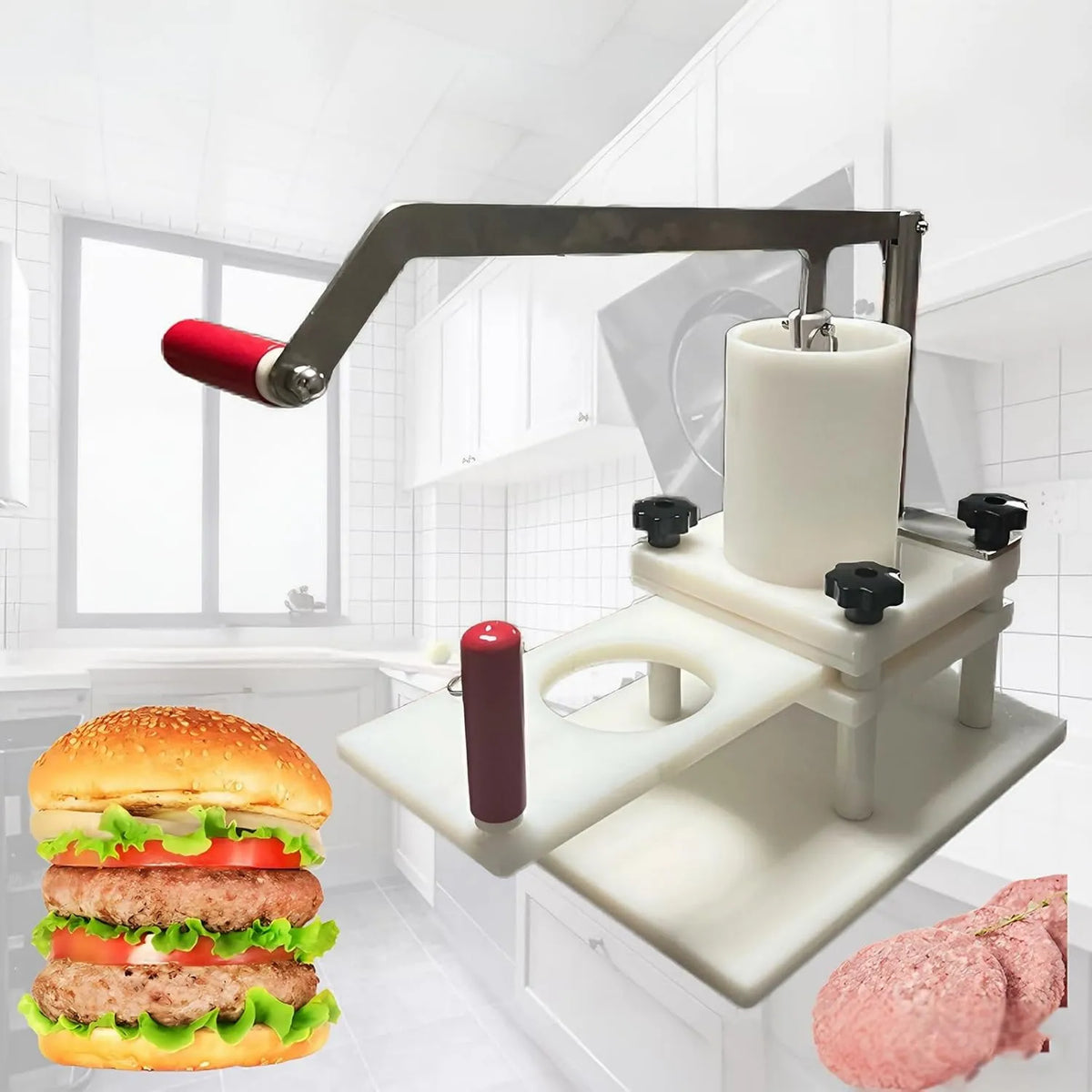 Generic, kg / 15 hamburger, Prasa, 1, 5 kg, 15 kg, profesjonalne, z powłoką nieprzywierającą powłoki, dla różnych kg/15