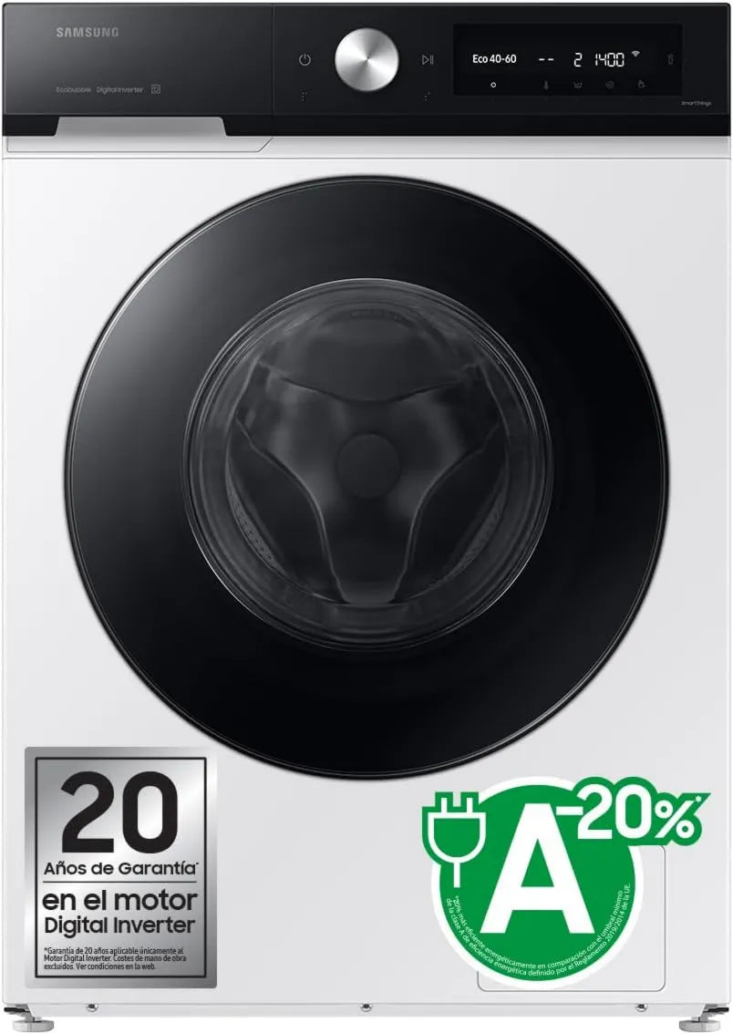 Samsung pralka, klasy A biały ze SmartThings i sztucznej inteligencji WW90 DB8U95GHU3- 9 KG WW90 DB8U95GHU3-9 KG