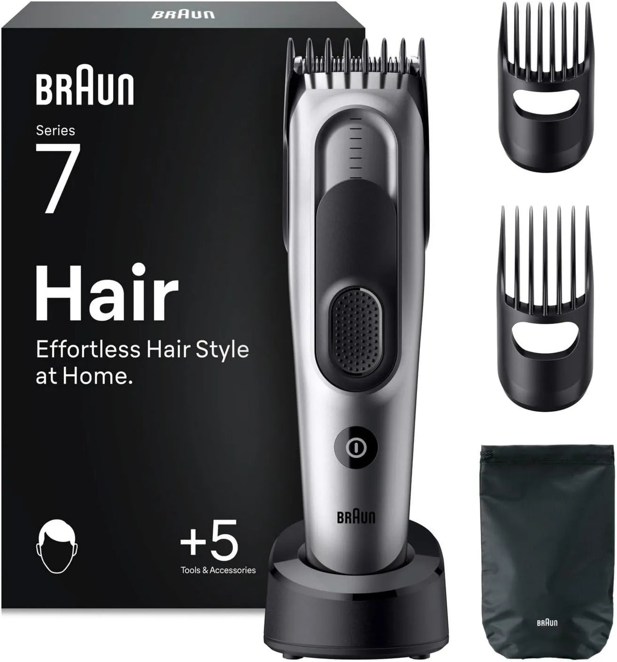 Braun, Series 5 HC7590 do włosów, Kosiarka elektryczna męska, Szary, HC7 90