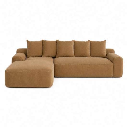 Sofa narożna brązowa 300x150x85 cm