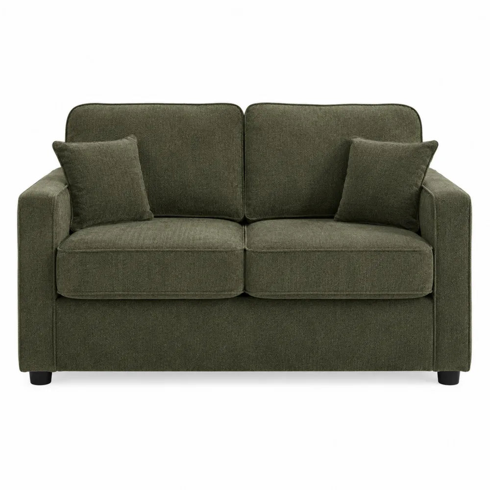 Sofa dwuosobowa z tkaniny, Zielona, 150x90x85 cm