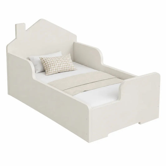 Łóżko dziecięce z płyty MDF Biały 160x80 cm z poduszką i kołdrą