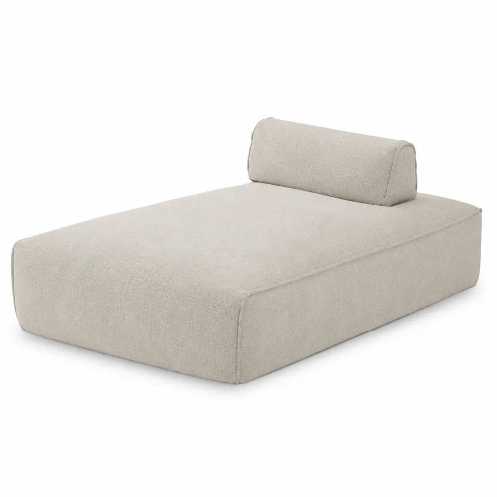 Modułowa sofa materiałowa beżowa 200cm