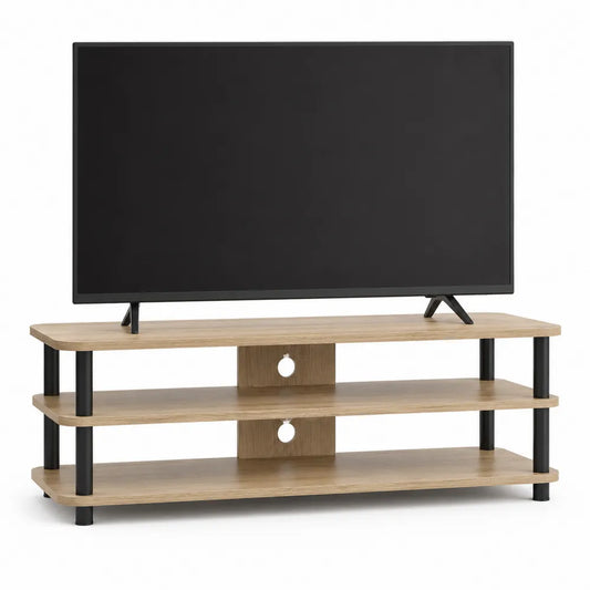 Szafka RTV z płyty laminowanej i metalu 120x40x50 cm