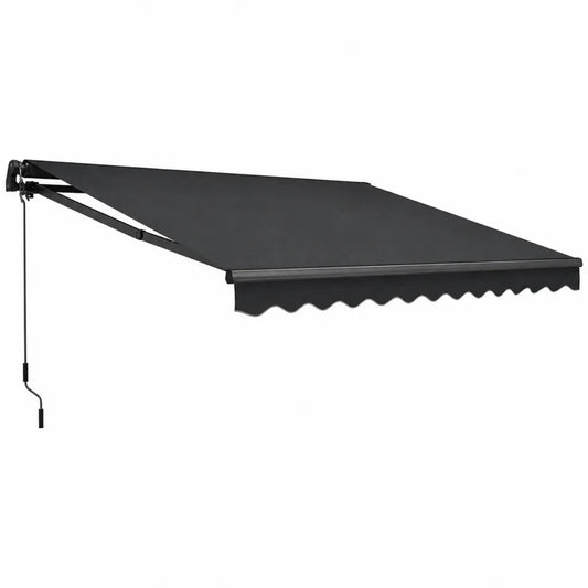 Czarna markiza tarasowa 300x250 cm aluminium i poliester