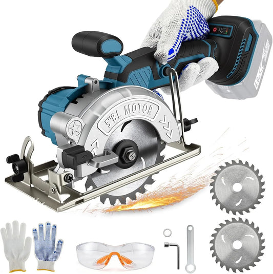 Eirolace, Bateria Makita, 18 V, 125 mm, bezprzewodowy, drewno, do 18 V Makita bateria z 2 piłami