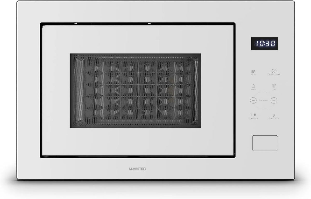 Klarstein kuchenka mikrofalowa, 850 W, 1200 W, 31,5 cm, 8 programów, stal nierdzewna, sterowanie dotykowe, funkcja grilla, 25 litrów z grillem