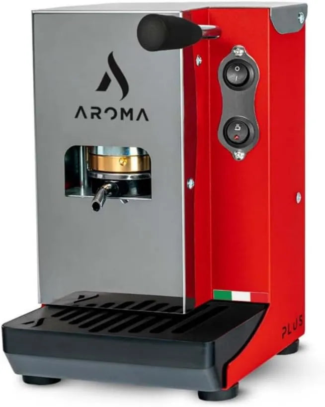 Ekspres ciśnieniowy, 44 mm, 400 W, 800 W, Aroma Plus+ Ekspres do kawy espresso ESE 44 mm strąki kolor czerwony