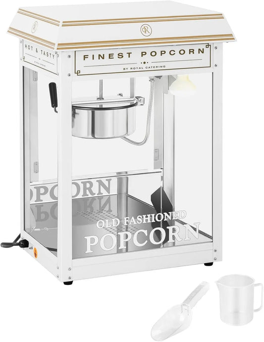 Royal Catering, Popcorn maszyna, Dystrybutor, 500 W, 220 do 270°C, 5 kg, Profesjonalne, Usługi restauracyjne, Biały