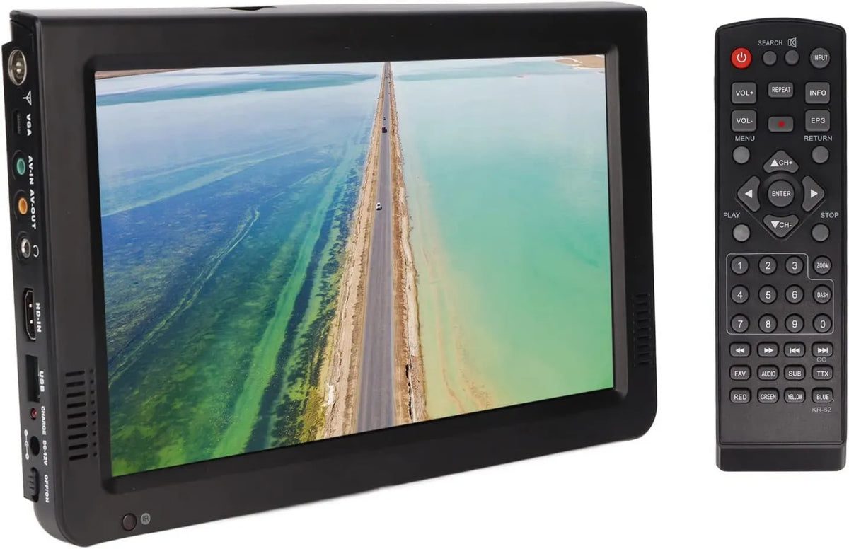 Annadue, 1080p Smart TV, 10 cali, TV, USB, telefon komórkowy, kemping, wejście AV, port USB, Cyfrowy telewizor akumulatorowy z 2