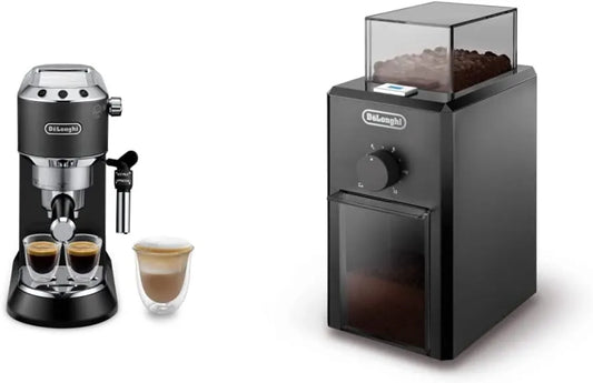 DELONGHI, Delinghi Moulin, młyn do ziaren kawy, ekspres do kawy elektrycznej, 110 W, 120 g, duży zbiornik, czarny, drewno