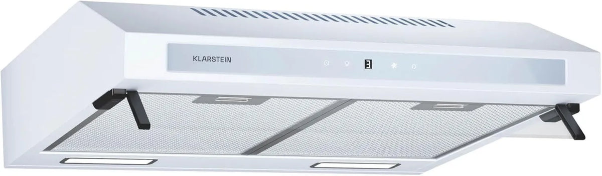 KLARSTEIN okap kuchenny, 60 cm, 343 m3 / h, oświetlenie LED, instalacja ścienna, dotyk, CEE, silnik podwójny, filtr węglowy m3/h