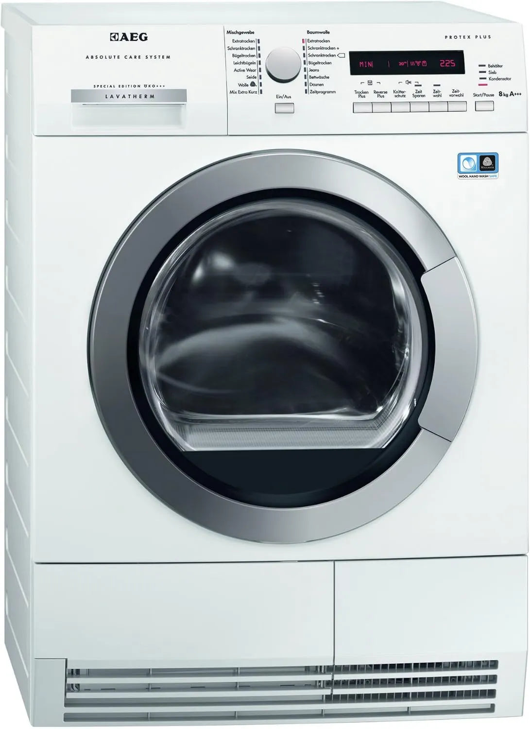 AEG suszarka z pompą ciepła, suszarka, 8 kg, biały, Lavotherm TÖKO + + + IH suszarka Heat Pompa ciepła Efektywność energetyczna A + + + Zużycie 177 kWh