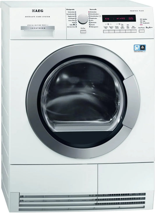 AEG suszarka z pompą ciepła, suszarka, 8 kg, biały, Lavotherm TÖKO + + + IH suszarka Heat Pompa ciepła Efektywność energetyczna A + + + Zużycie 177 kWh
