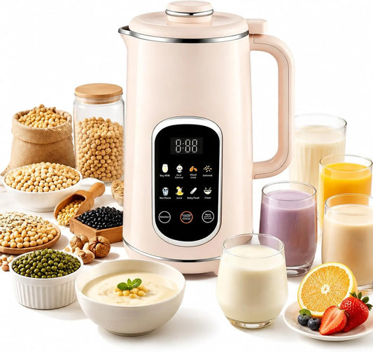 Generic spieniacz do mleka, 12H Maszyna do mleka, Maszyna do mleka roślinnego i mleka orzechowego, 1200 ml, dotyk, licznik, zatrzymanie ciepła, do soku ziołowego