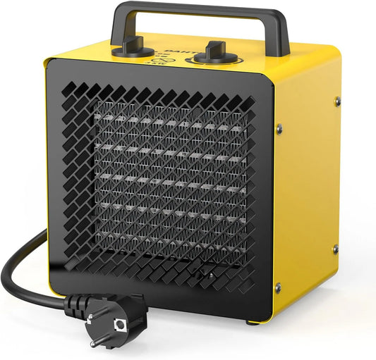 DAHTEC, Elektryczny grzejnik, 3000 W, termostat, dekoracja salonu, Warsztat i Budynek do 30 m², 2 poziomów i Wentylacja, 3 Mody