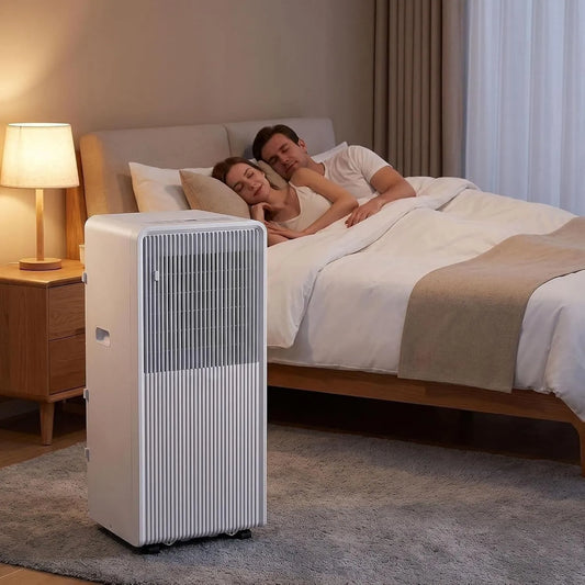Faozhuo, Urządzenie klimatyzacyjne 24H, 48 dB, licznik czasu, cicha, 10000 Btu, mobilny klimatyzator 12000 BTU, 24H osuszacz powietrza i minutnik, Zestaw instalacyjny okna