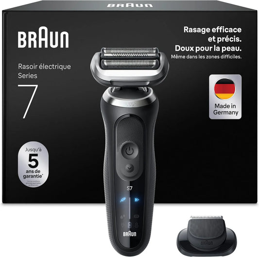 Braun, Series 7 72-N1200SI Golarka, czarna, Czarna golarka męska
