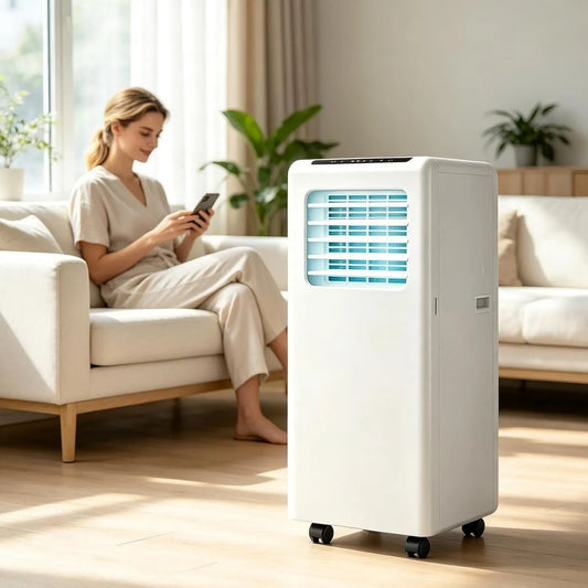 LCAIHONG klimatyzator przenośny, Klimatyzator 24H 4100btu, przenośny, licznik czasu, cichy, kemping, Chłodzenie do 40 m², Ciche z osuszaczem
