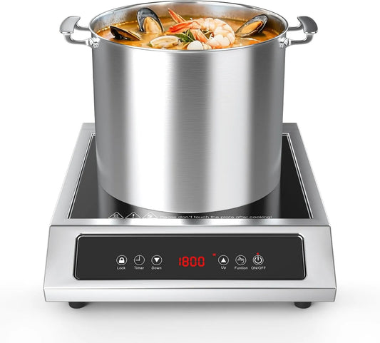 ANHANE kuchenka przenośna, Płyta indukcyjna, 2000 W, 220 V, stół indukcyjny gotowania, dotyk, zegar, profesjonalny, restauracja, kemping, stal nierdzewna, camper