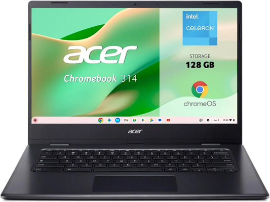 Acer CBOA314 N4500 laptop, 60 Hz, 1920 x 1080, Chromebook laptop Google 14' FullHD, Intel Celeron, QWERTY + 3 miesiące Google AI Pro
