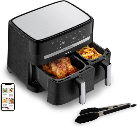 Moulinex frytkownica beztłuszczowa, EZ9018F1, 8.3 l, 7 programów, aplikacja, Easy Fry Esential stal nierdzewna, Do 8 osób