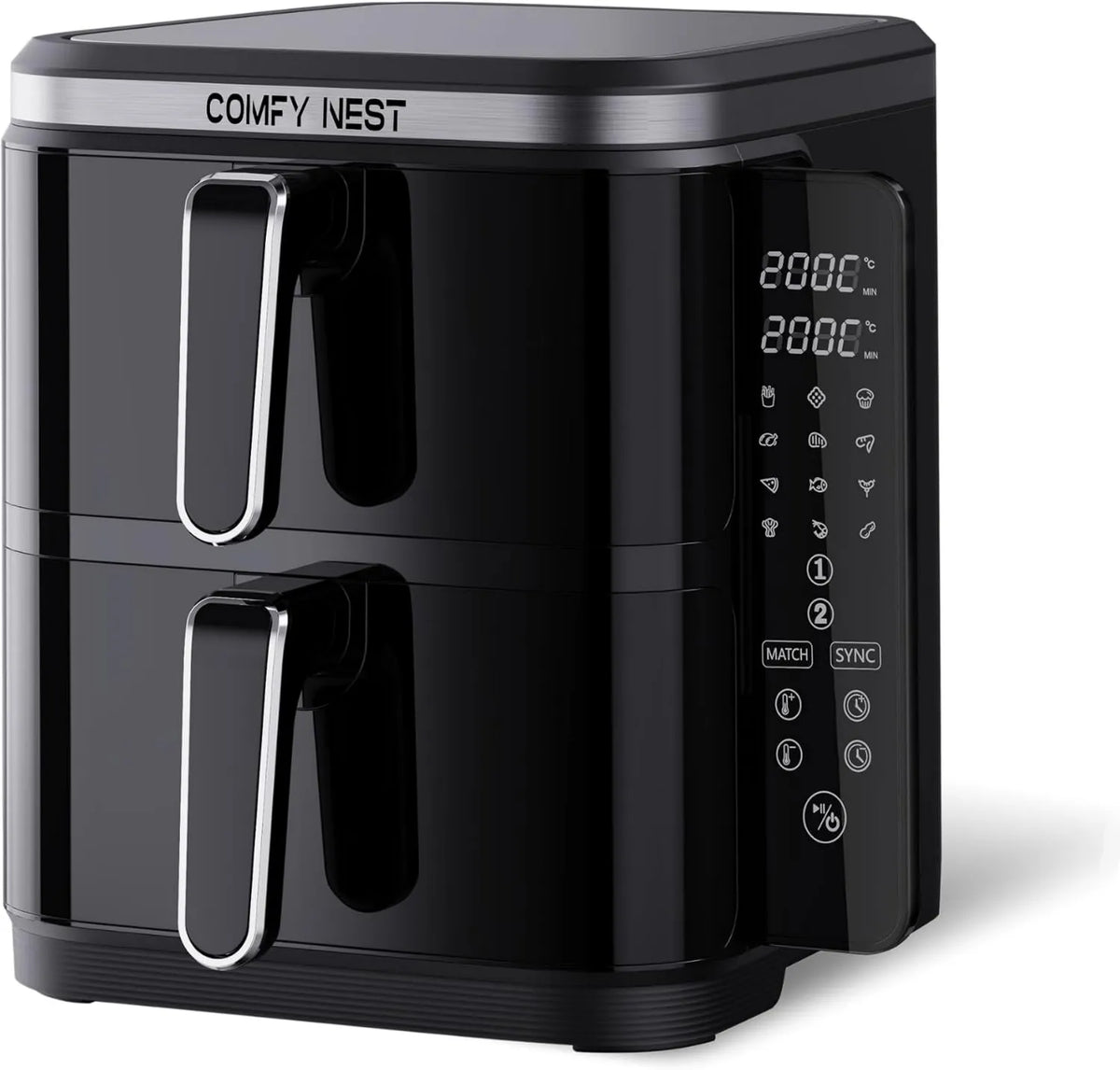 Comfy Nest frytkownica beztłuszczowa, 11 l, dotyk, czarny, cyfrowy ekran dotykowy, 5.5 l