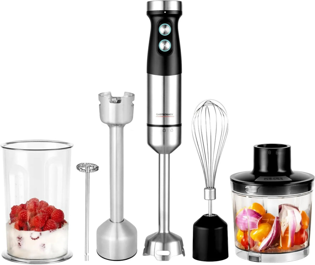 GASTROBACK blender ręczny, Mikser, czarny, elektryczny mikser, # 40972 Zestaw do nurkowania z energetyką