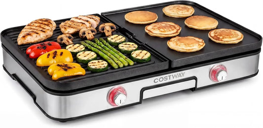 COSTWAY, Plancha, 2000 W, do wewnątrz i na zewnątrz, grill, wymienne