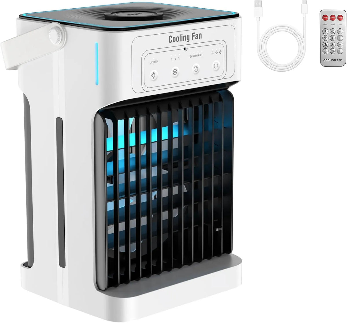 Zhinatry klimatyzator przenośny, Klimatyzator, Przenośne 1100 ML 2- 8H, licznik, 3 Prędkość, USB, Licznik i 7 LED, Apartamenty i biura, 10 W 2-8H